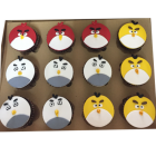 Angry Bird Fondant Cupcakes
